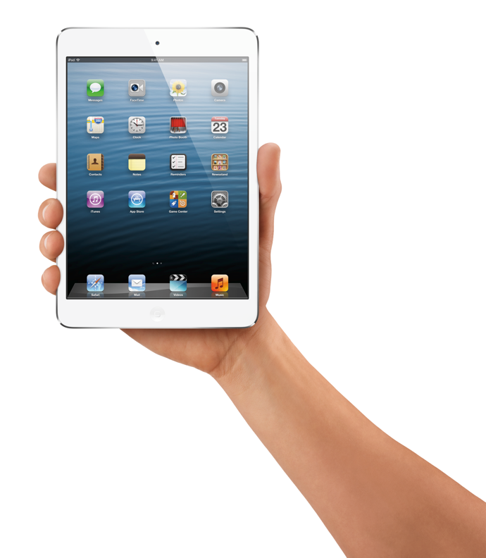 iPad mini in hand