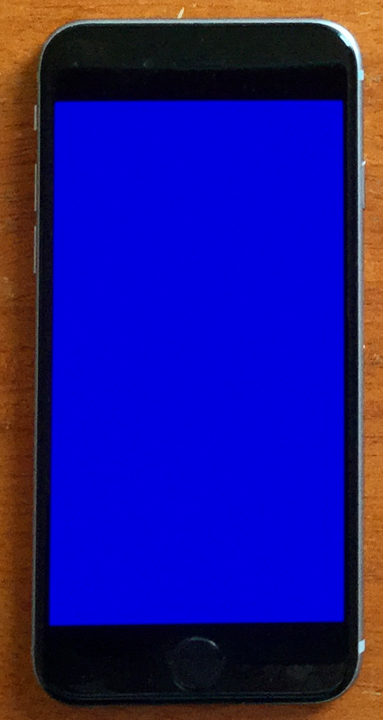iPhone blue screen