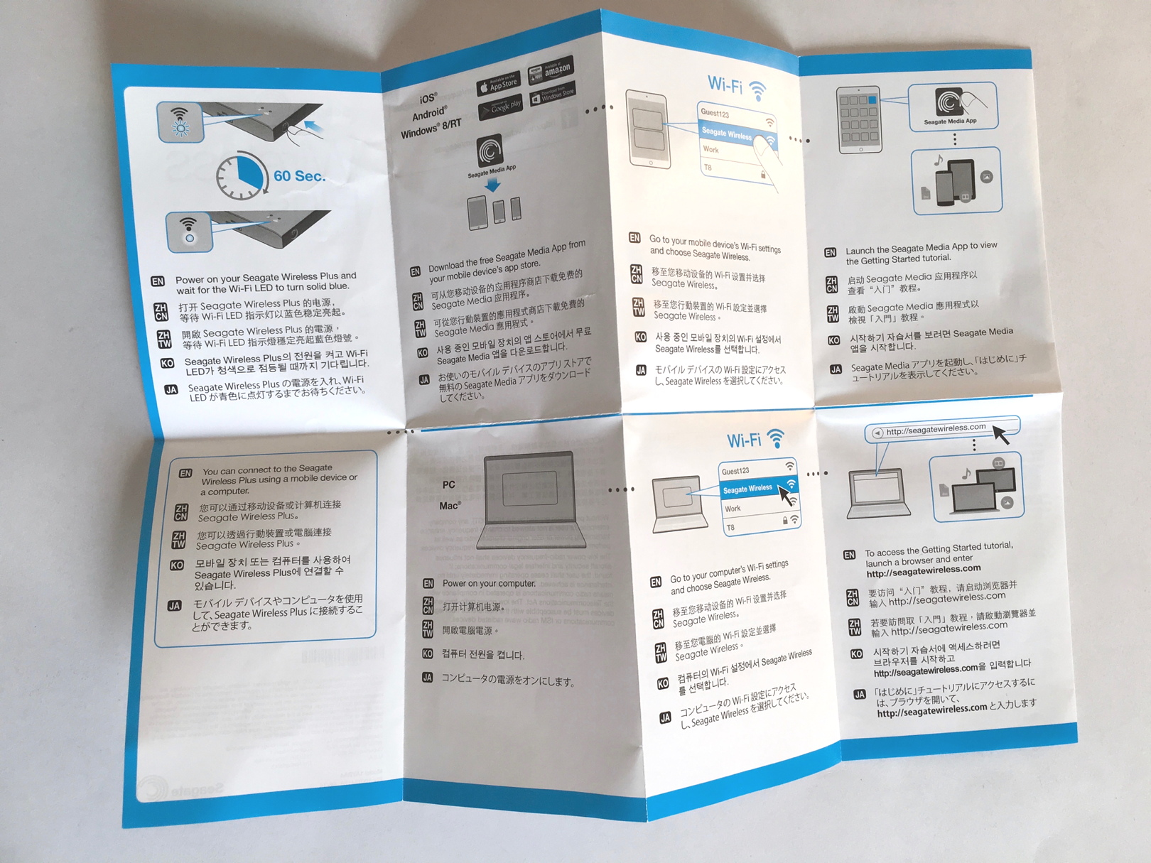 Seagate Wireless Plus - Multi-language Information Sheet