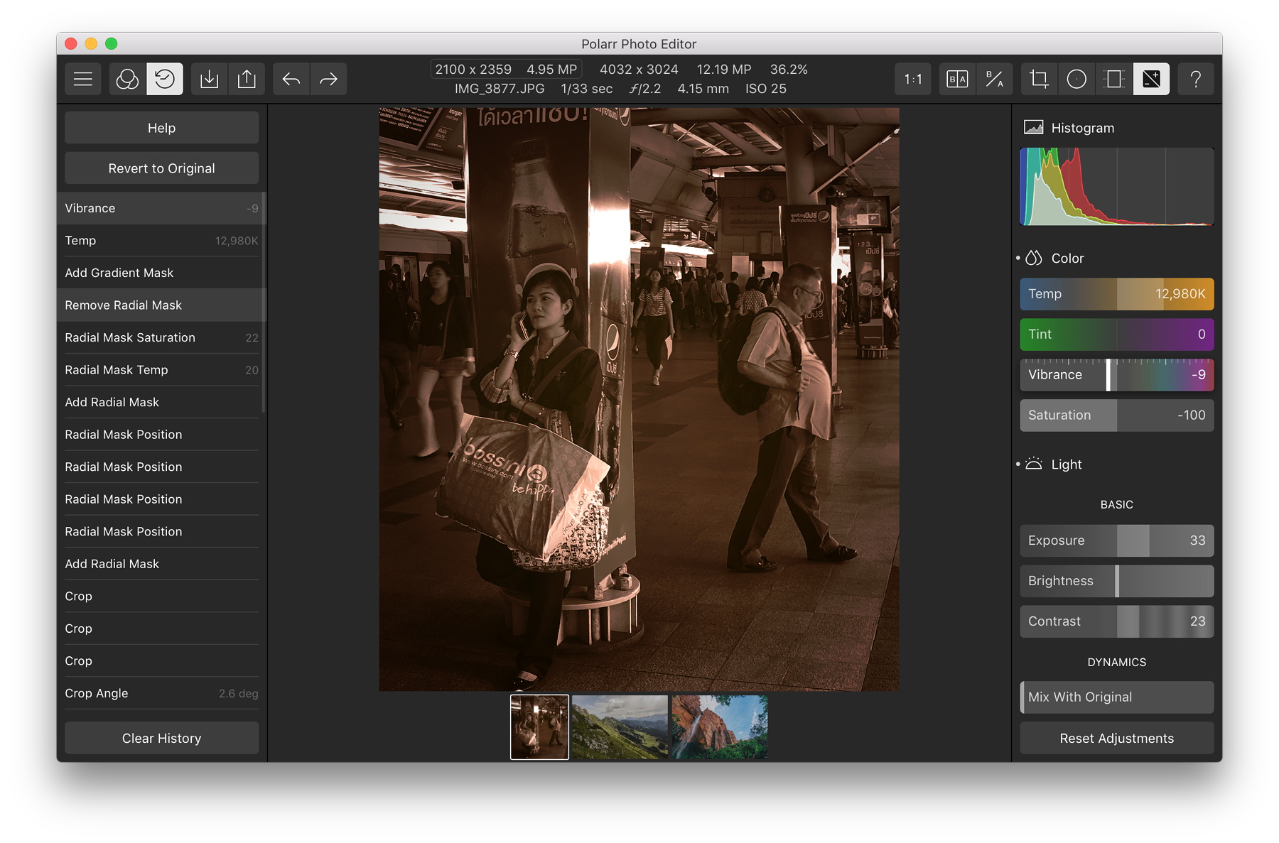 Polarr on OS X - Workflow and Tools