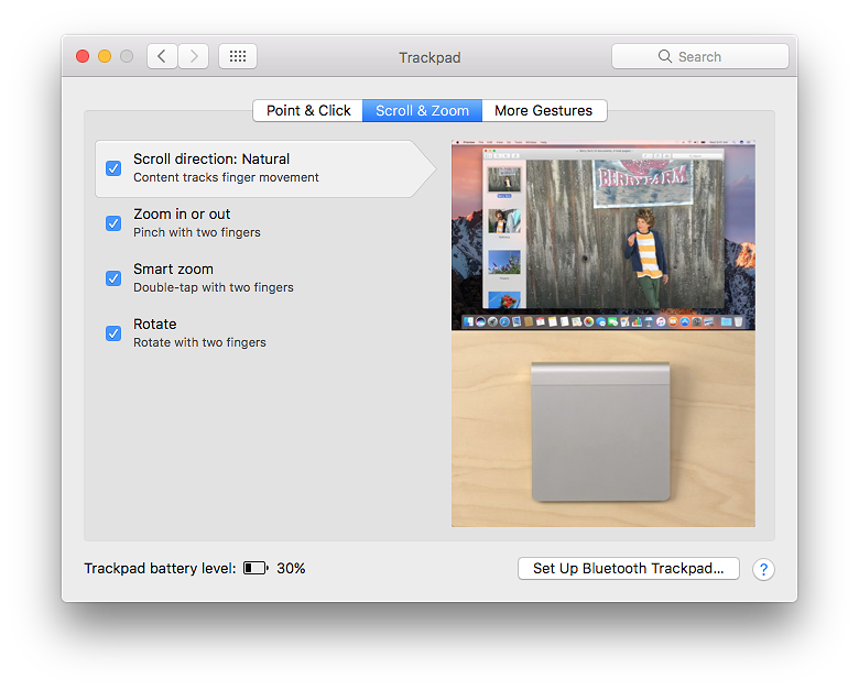 Activate Spaces With Trackpad