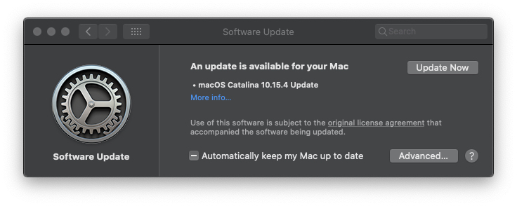 Not installing update