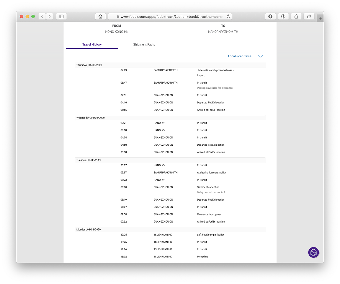 Tracking Fedex