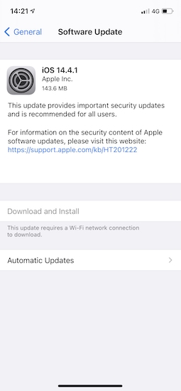 iOS update