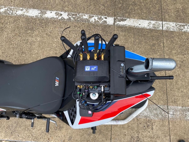 5G transmission unit on MotoGP bike