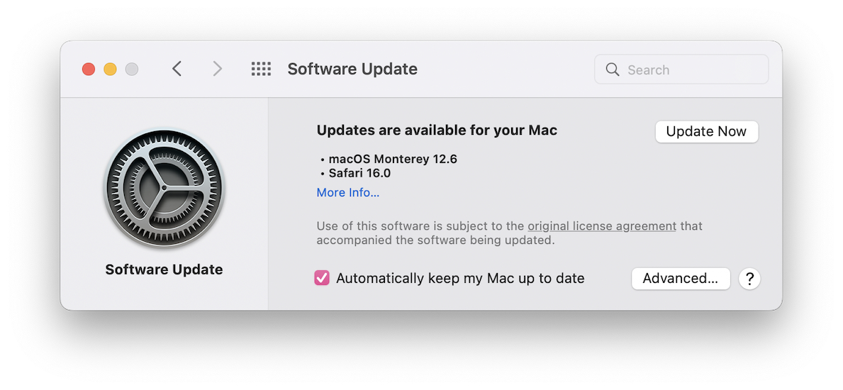 macOS update