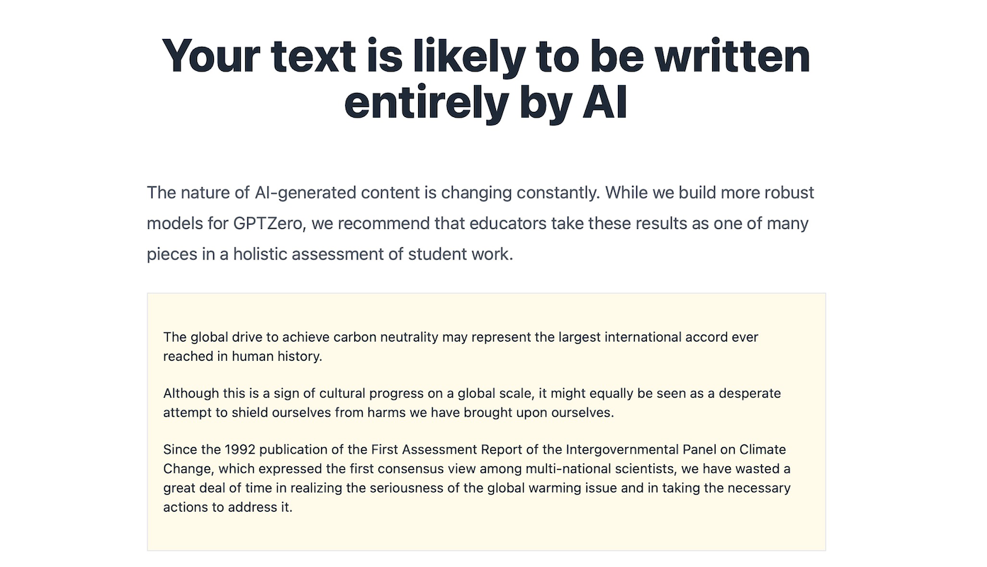 AI detection