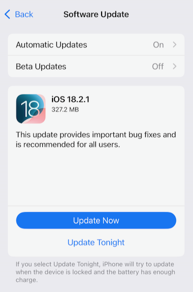 iOS update