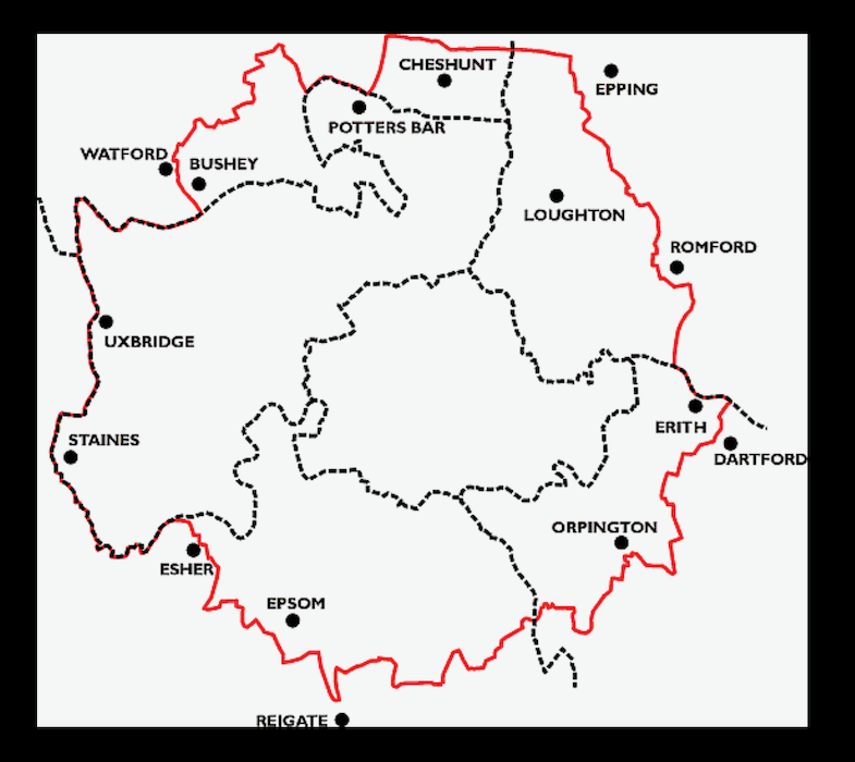 Metropolitan Police area map