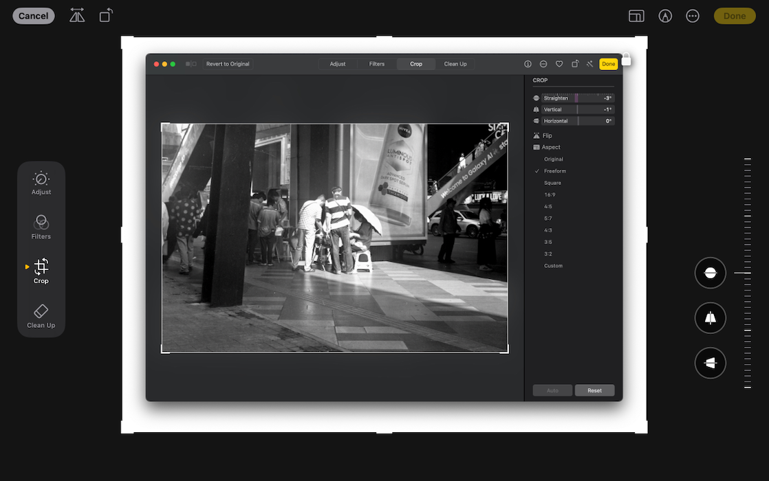 Editing in Photos on iPad Pro
