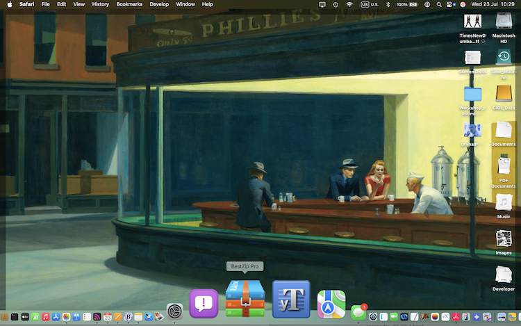 The Dock on the Mac