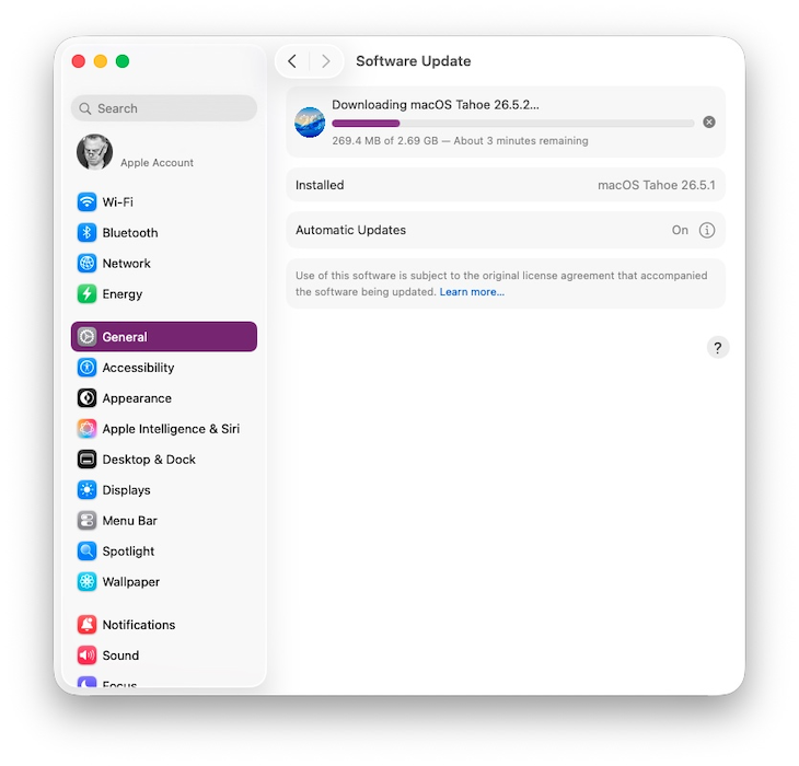 macOS 26.5.2 update