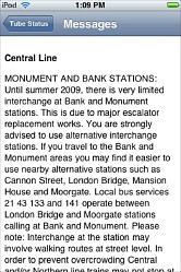 Tube Status report