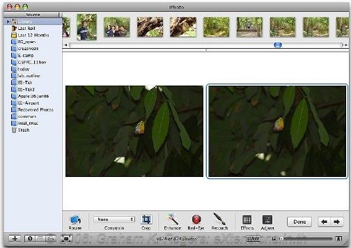 iPhoto multi-image editing