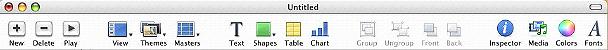 Keynote toolbar