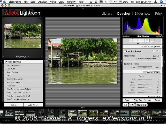 Lightroom Develop panel screenshot