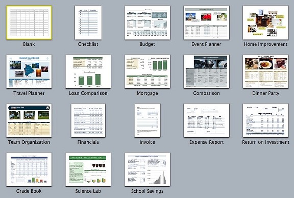 apple numbers templates workout