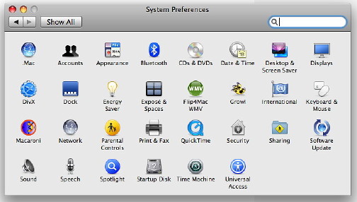 System preferences