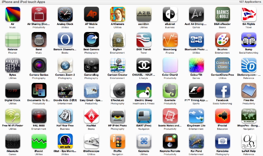 apps in iTunes