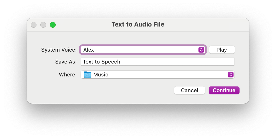 Services - text to audio