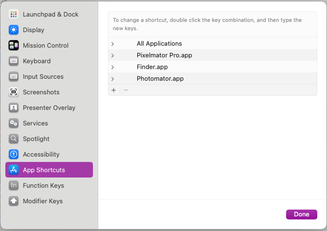 App shortcuts - roll your own