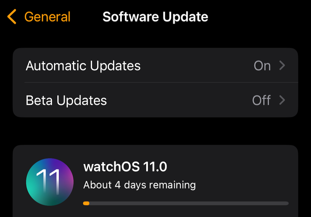 watchOS update