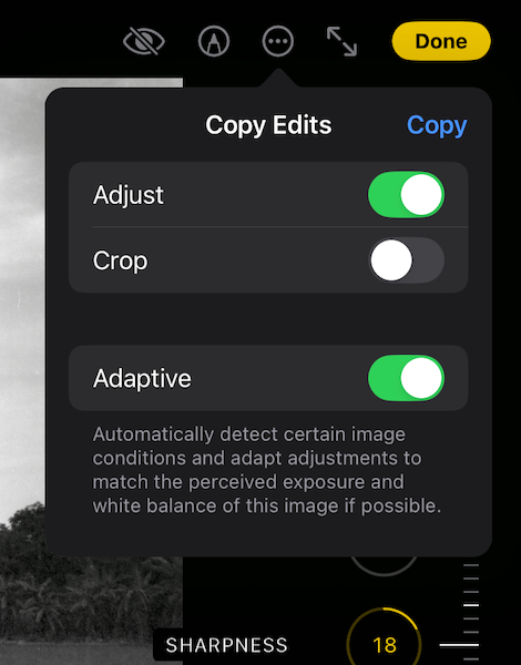 new Crop options in Photos