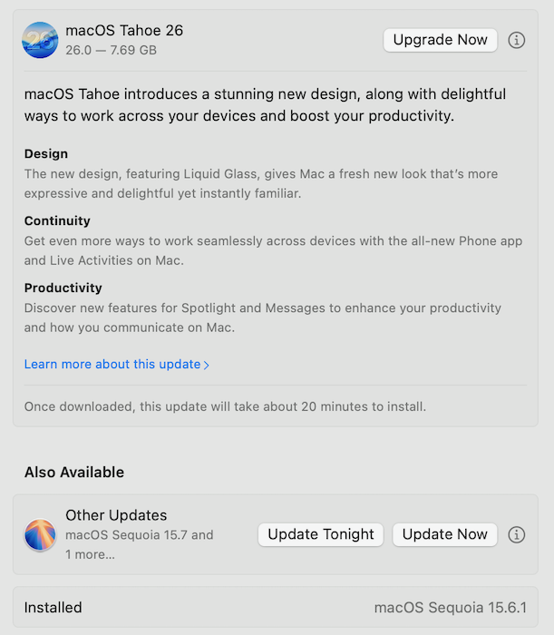 apple updates