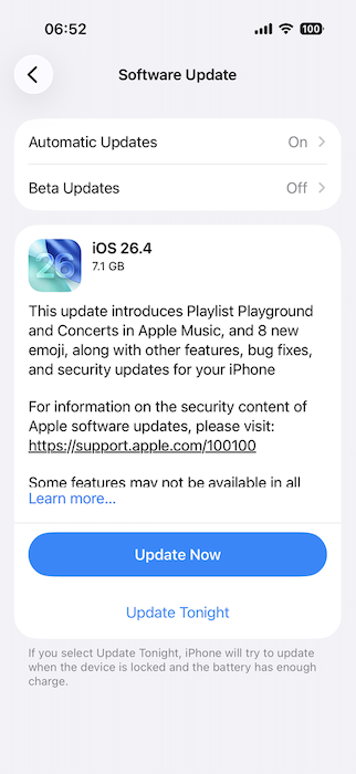 OS update