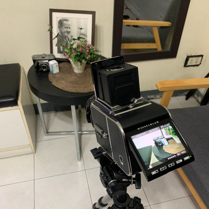 checking
the camera and lens