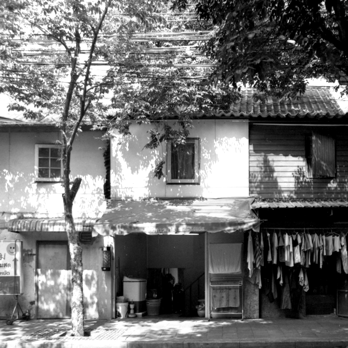 street scene using Ilford film
