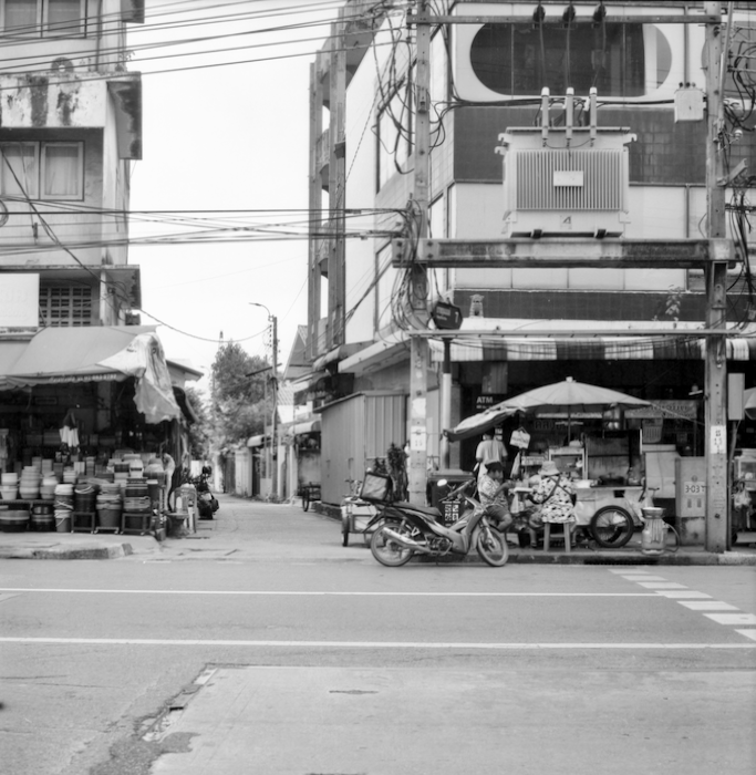 street scene using Ilford film